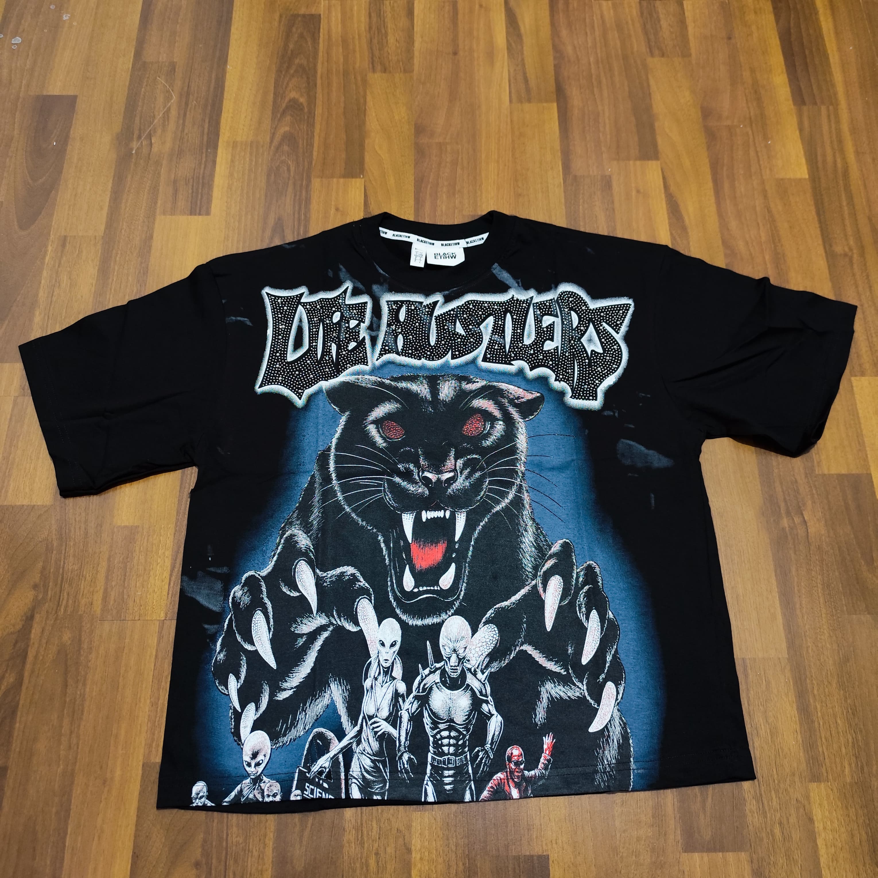 Polera Life Hustlers Negra - Black Panther