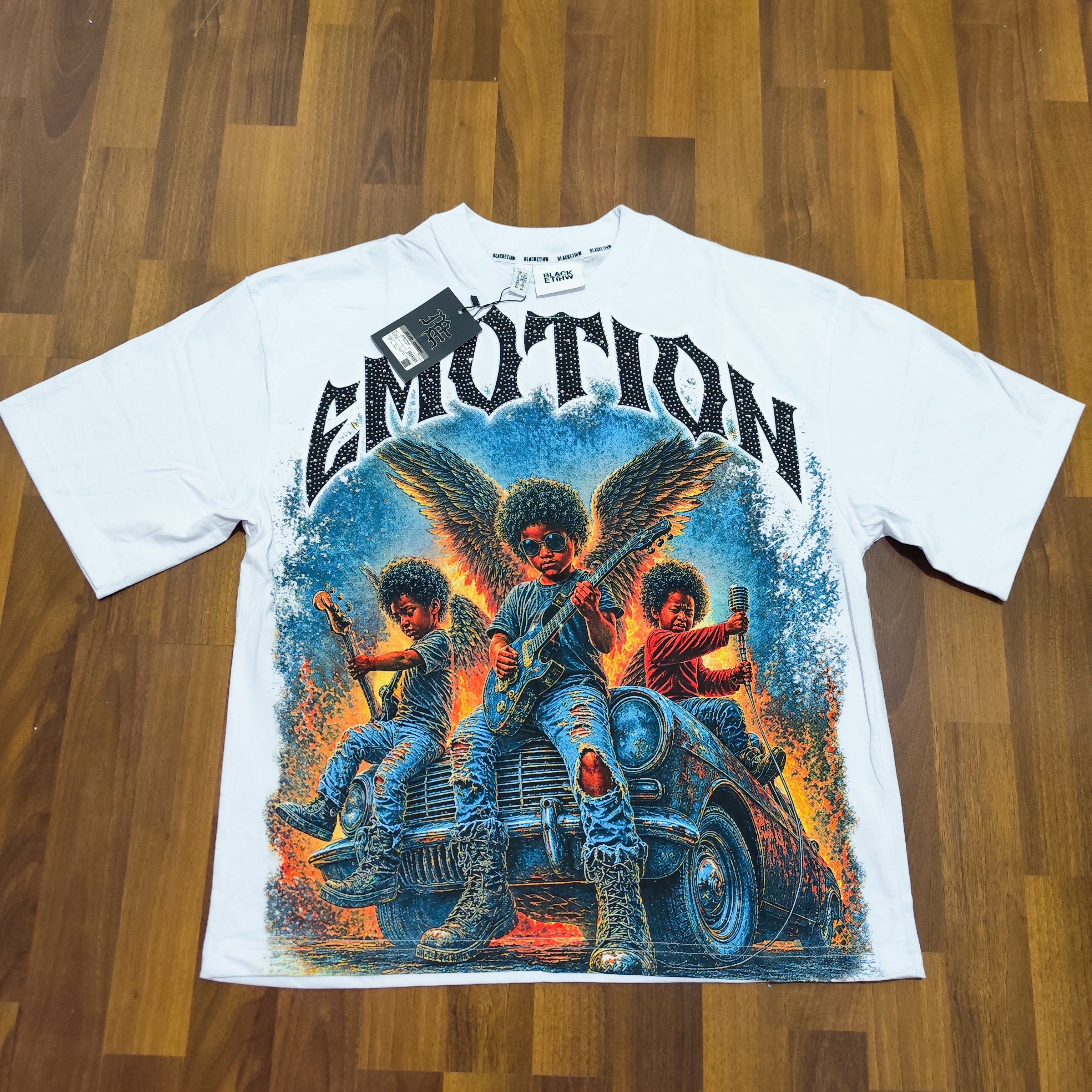 Polera Emitión-blanca Angel kid