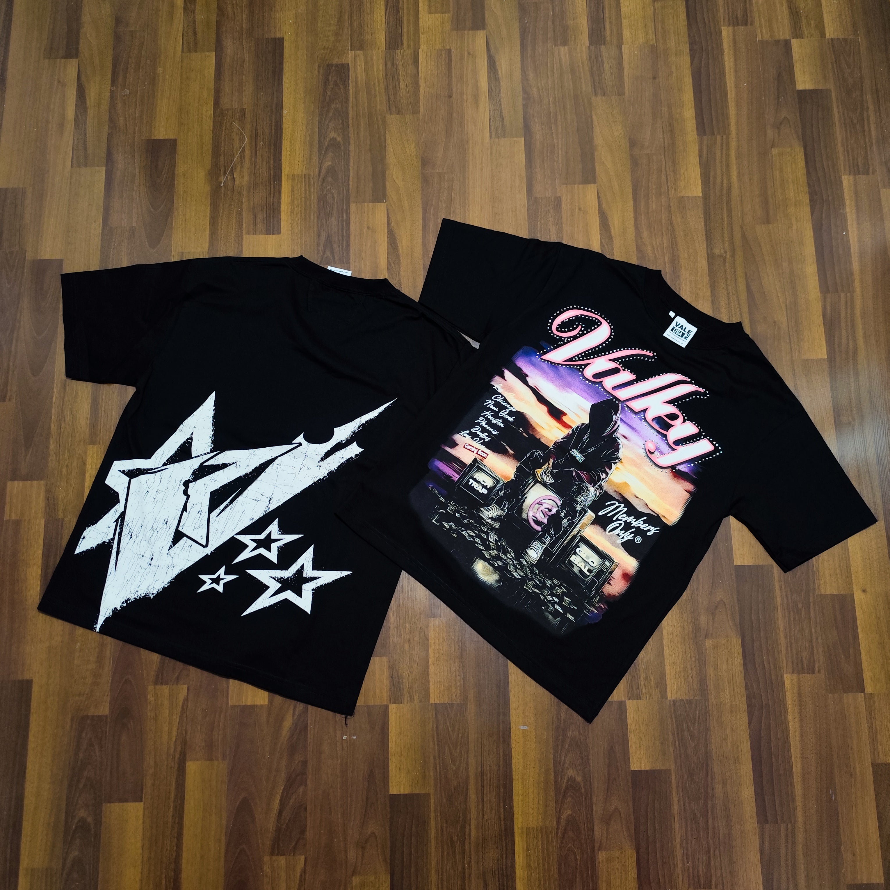 Polera Valley-negra estrellas