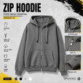 Poleron doble zip carbon