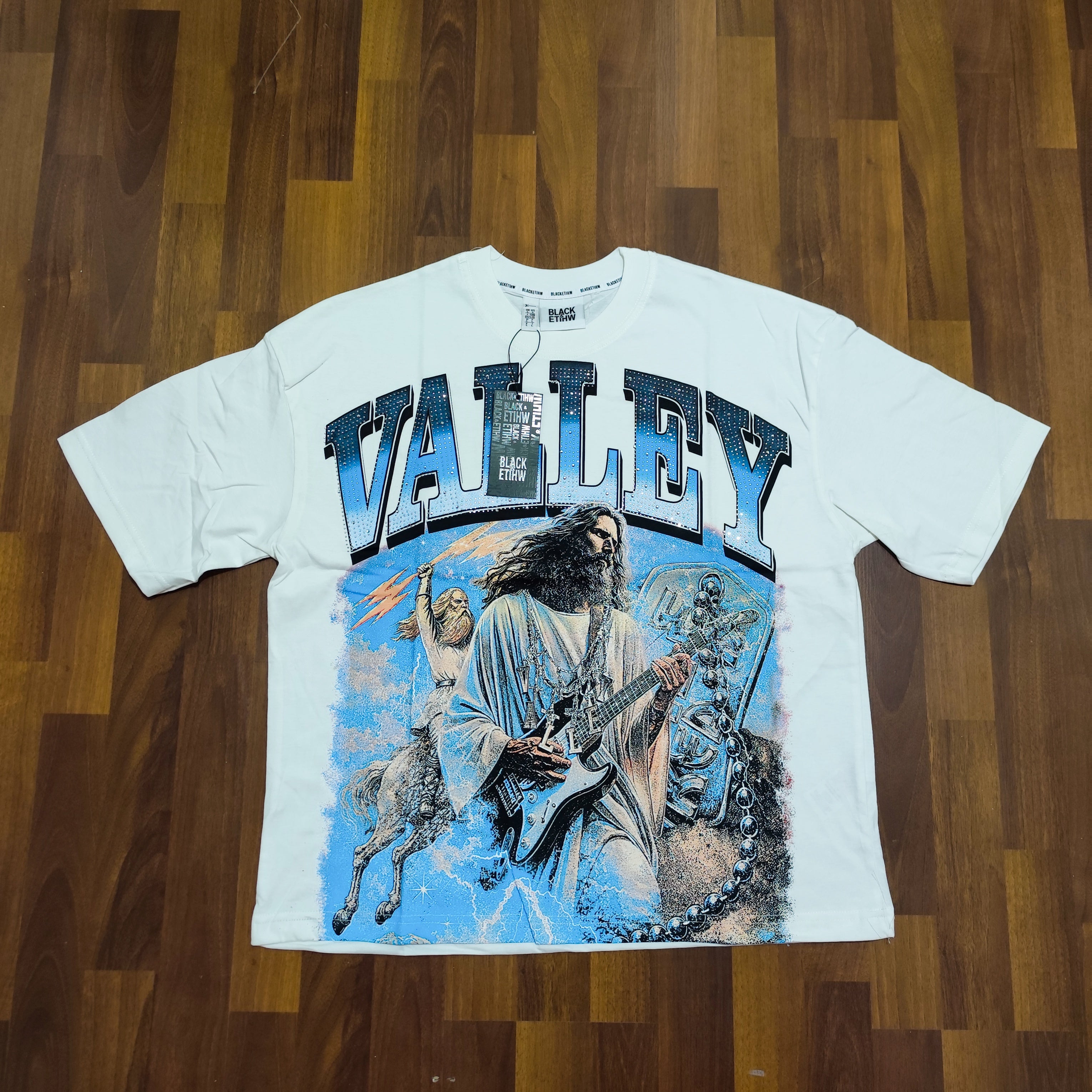 Polera Valley-blanca guitarra