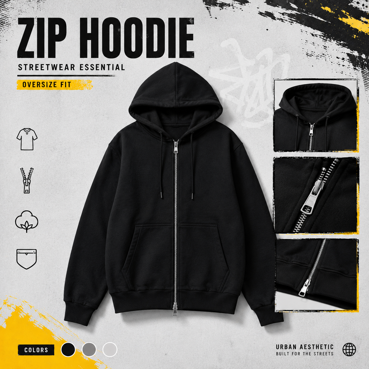 Poleron doble zip